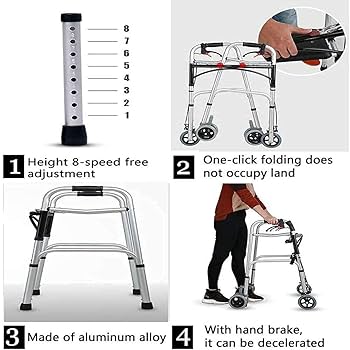 Amazon.co.jp: 高齢者用歩行器 折りたたみウォーカー 歩行補助具