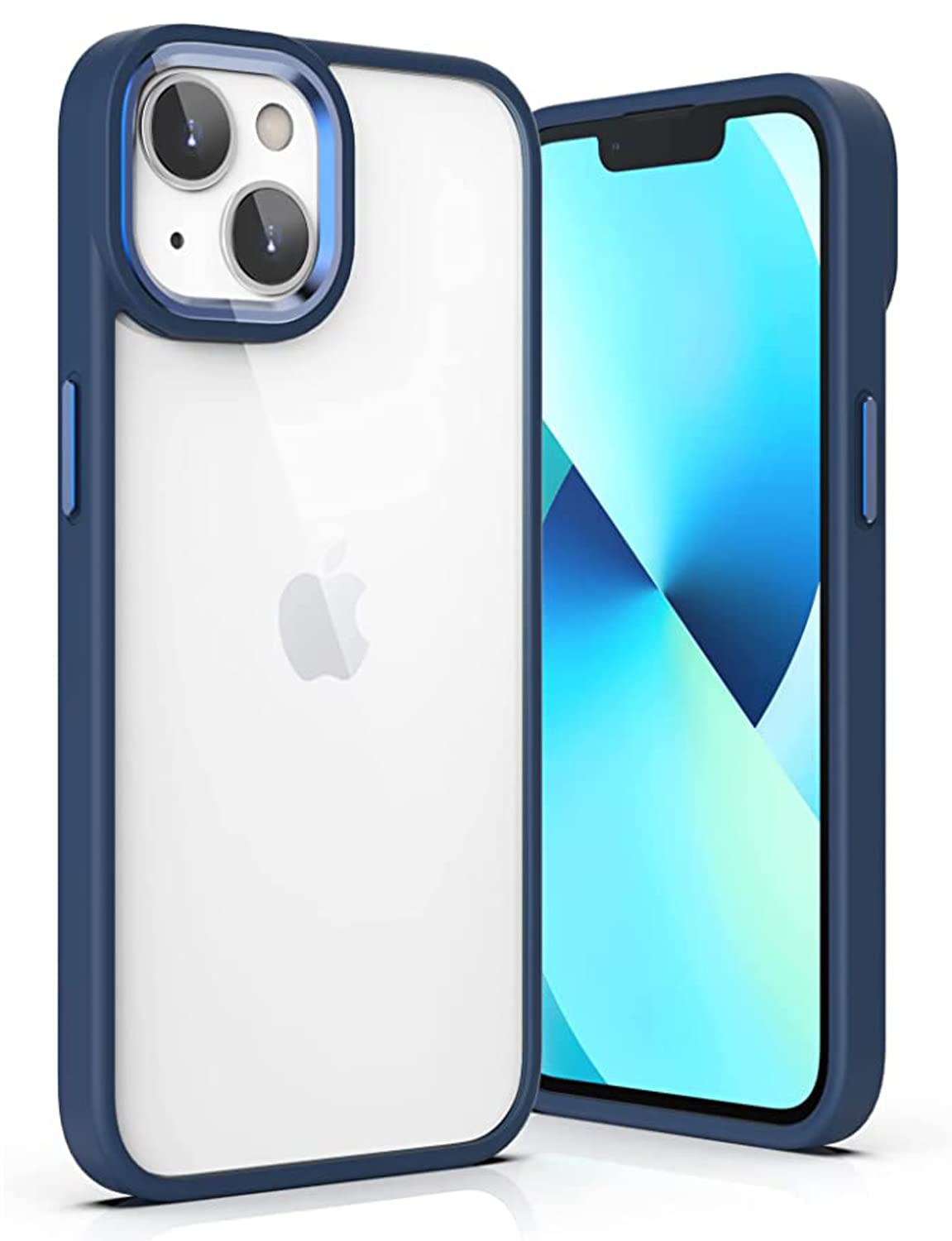 TRUEUPGRADE Compatible with iPhone 14 Case Clear with Color Border