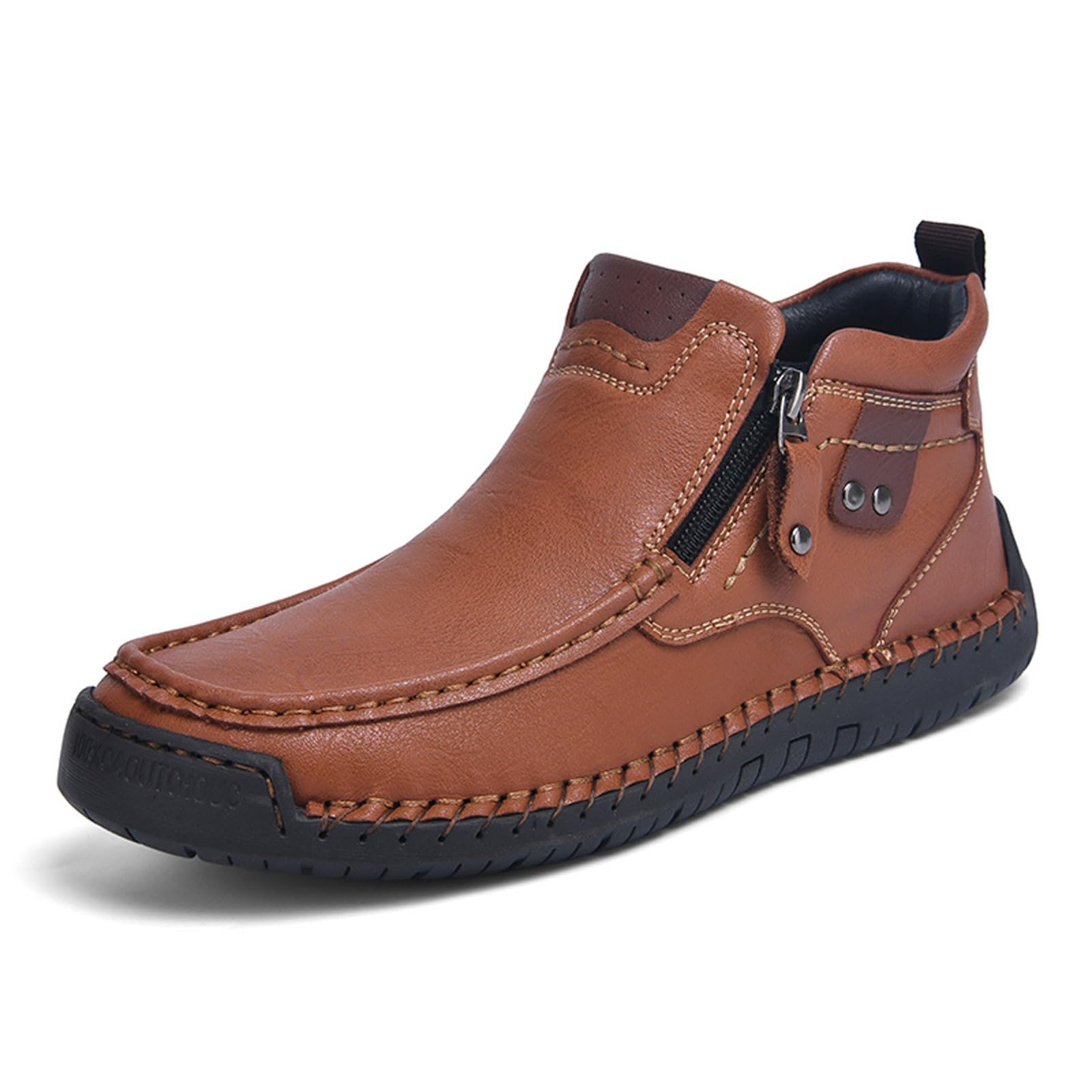 Generisch Buty rekreacyjne dla mężczyzn, wysokie trampki, wygodne, z płaską podeszwą, do codziennego użytku, z dżinsami, przez cały sezon
