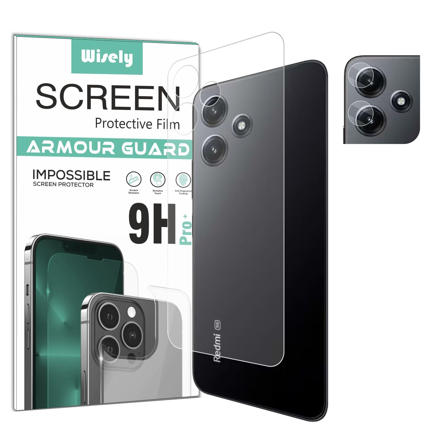 Wisely 2in1 Camera Lens Nano Glass + Anti Scratch TPU Back Guard Screen Protector for Redmi 12 5G - |Back + Camera Guard| (B0CF2L5VHT) Amazon Price History, Amazon Price Tracker