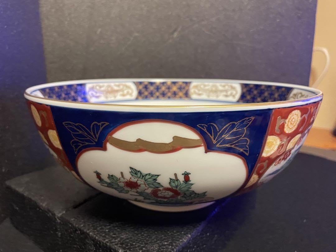 Amazon.co.jp: 大 秀峰 有田焼 大鉢 古伊万里 24.5cm : ホーム＆キッチン