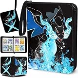 Saskii カードファイル コレクションカードバインダー コレクションファイル 4ットシート 50ページ 400/900枚収納可能 大容量 PU皮套 カードシート カードィングカードサイズ対応 スターカードゲーム/と他のカードなど適用 (400マス)