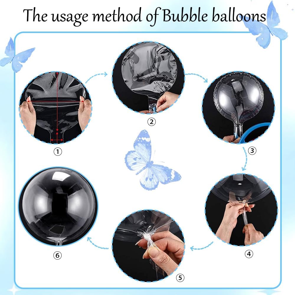 16th Blue Silver Birthday Party Decorations with Happy Birthday Banner,Love Balloons,Number Balloon 16,Butterfly Hanging Garland,Fringe Curtains for 16th or 61st Birthday Party - Image 5