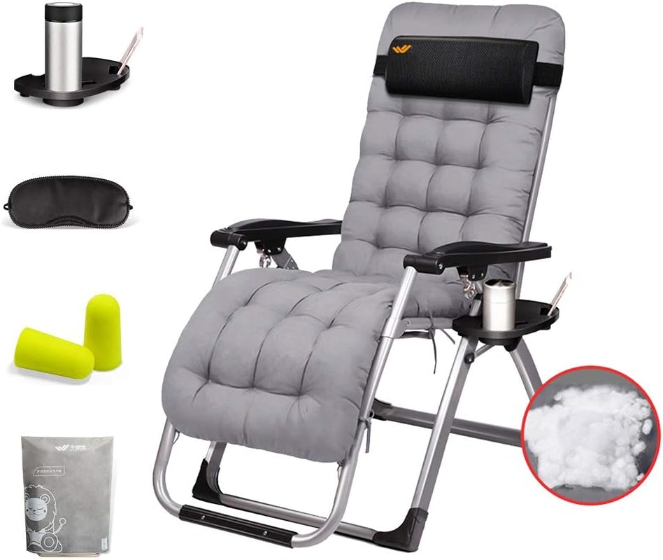 MEIDUO Rocking Lounger Folding Lounger Chair, Padded