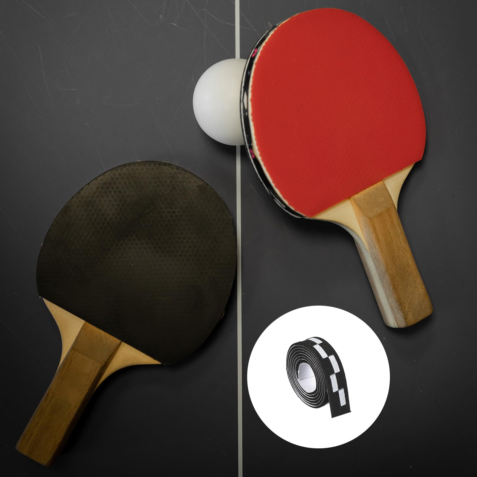 M METERXITY 10 Pack Ping Pong Edge Tape - EVA Table Tennis Side Protective Tape Apply to Cover Racket Edge Daily Use (18