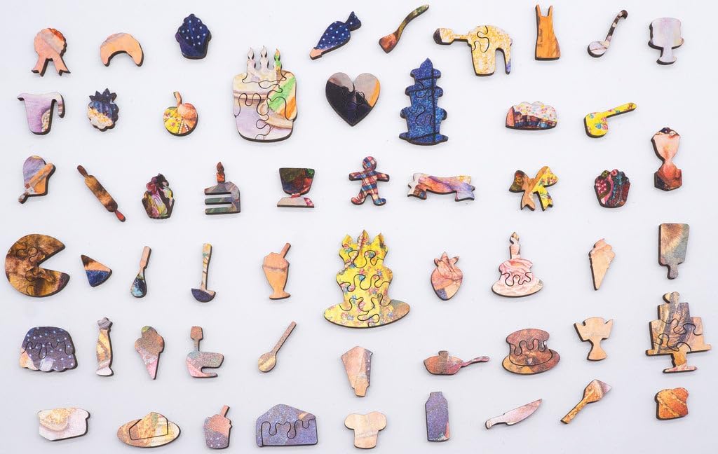 Wooden Jigsaw Puzzle for Adults - The Great County Fair Bake Off - 301 Unique Pieces. Made in The USA by Nautilus Puzzles