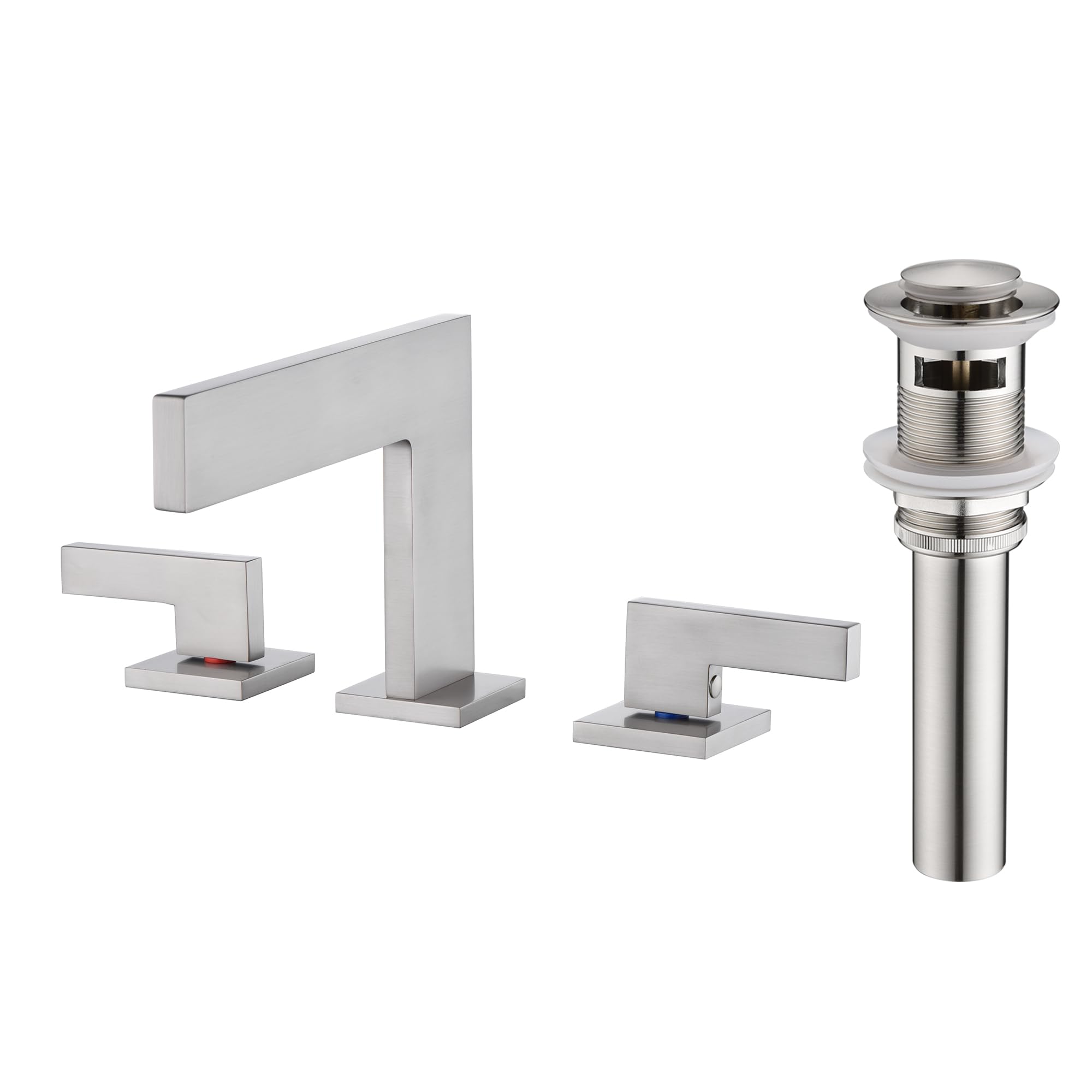 Hcfyauis Widespread Bathroom Faucet S1419w-Bn+ Pop Up Drain S7304n