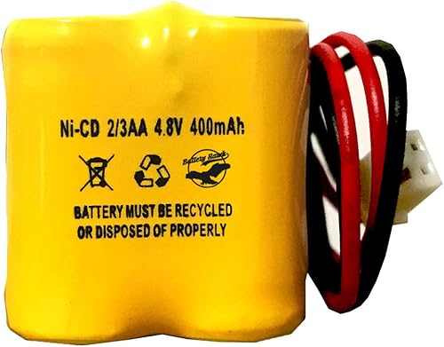 Luz de emergencia de señal de salida de batería de 4.8v 400mAh NiCd Ni-Cd NiCad MK Power MH29673 BST Batería D-2/3AA400MAH Lithonia BL93NC484 Níquel