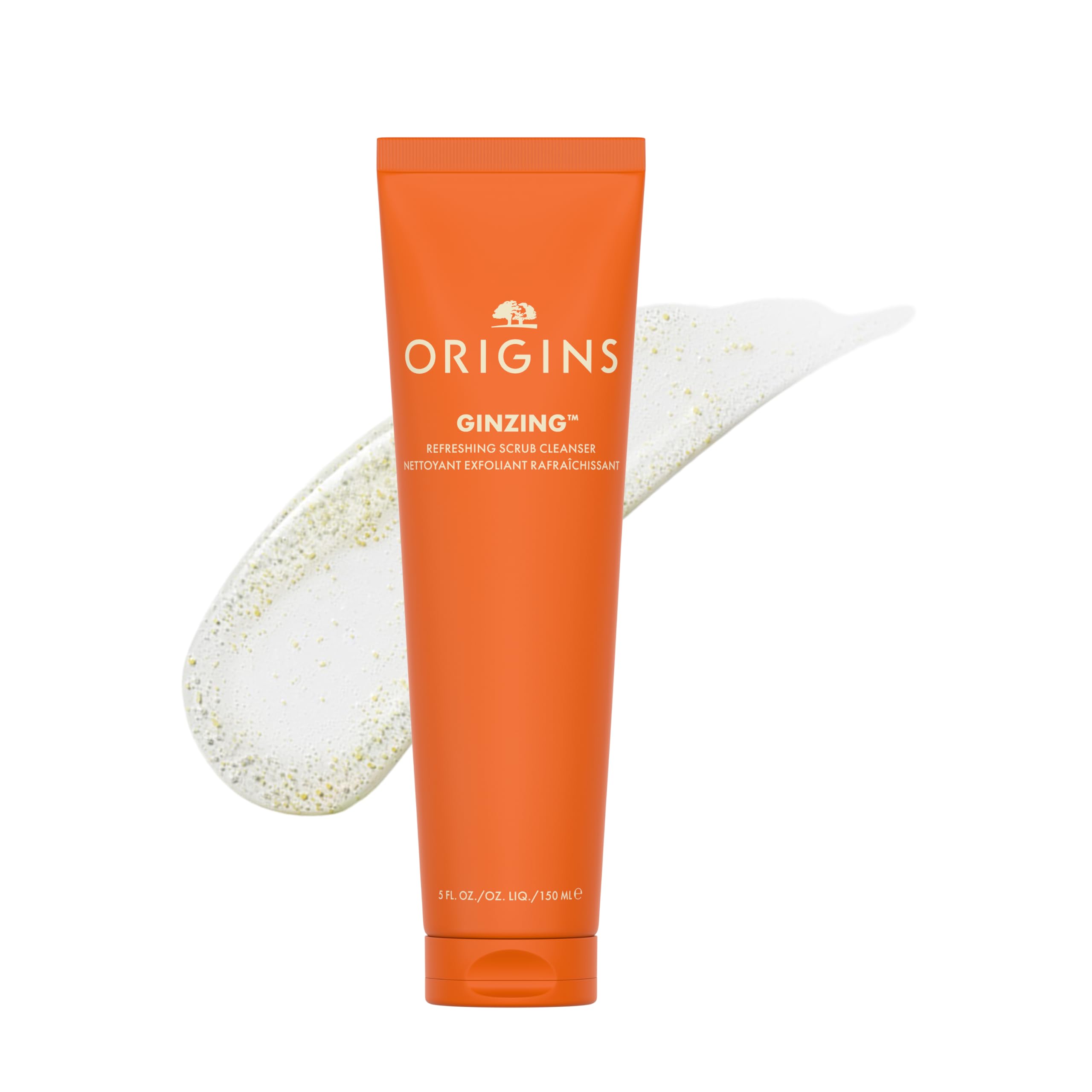 GinZing Gentle Exfoliating Cleanser | Visibly Refines Pores & Brightens | With Caffeine, Ginseng & Jojoba Beads, 5 Fl Oz