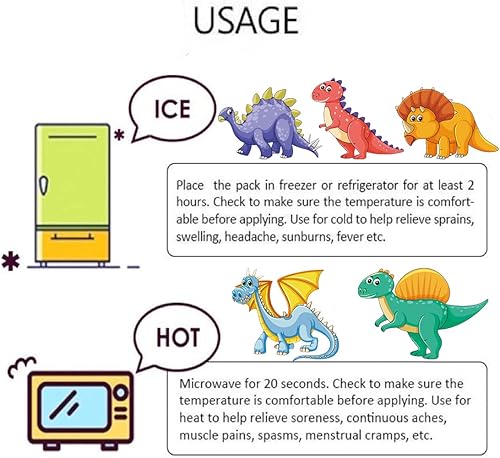 Miniatura 7 de Boo Boo Hot Cold Ice Packs for Pain Relief, Lunch Bags Ice Pack, Reusable Gel Pack for Kids Injuries, Fever, Wisdom Teeth, Tired Eyes, Headaches