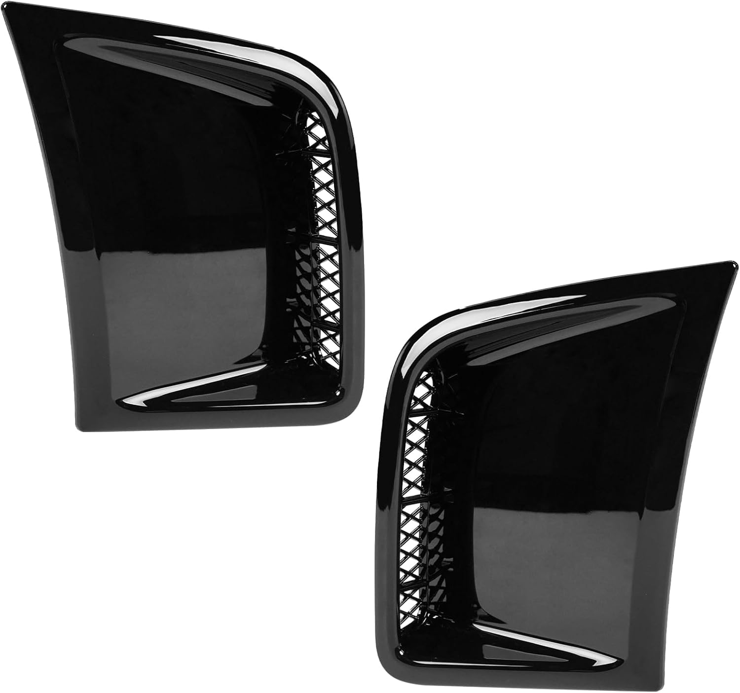 Yumzeco 2PCS Compatible with Subaru Impreza Bumper Corner Cover WRX STI 2008 2009 2010 2011 2012 2013 2014, Replace for 57739FG010 57739FG020 Driver and Passenger Side Impreza Side Vents-Glossy Black