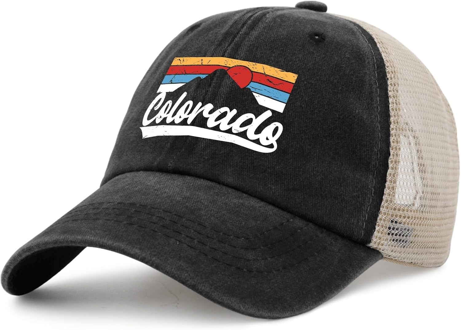 Colorado Mountains Trucker Hat Women Funny Mesh Cap for Summer - Image 2