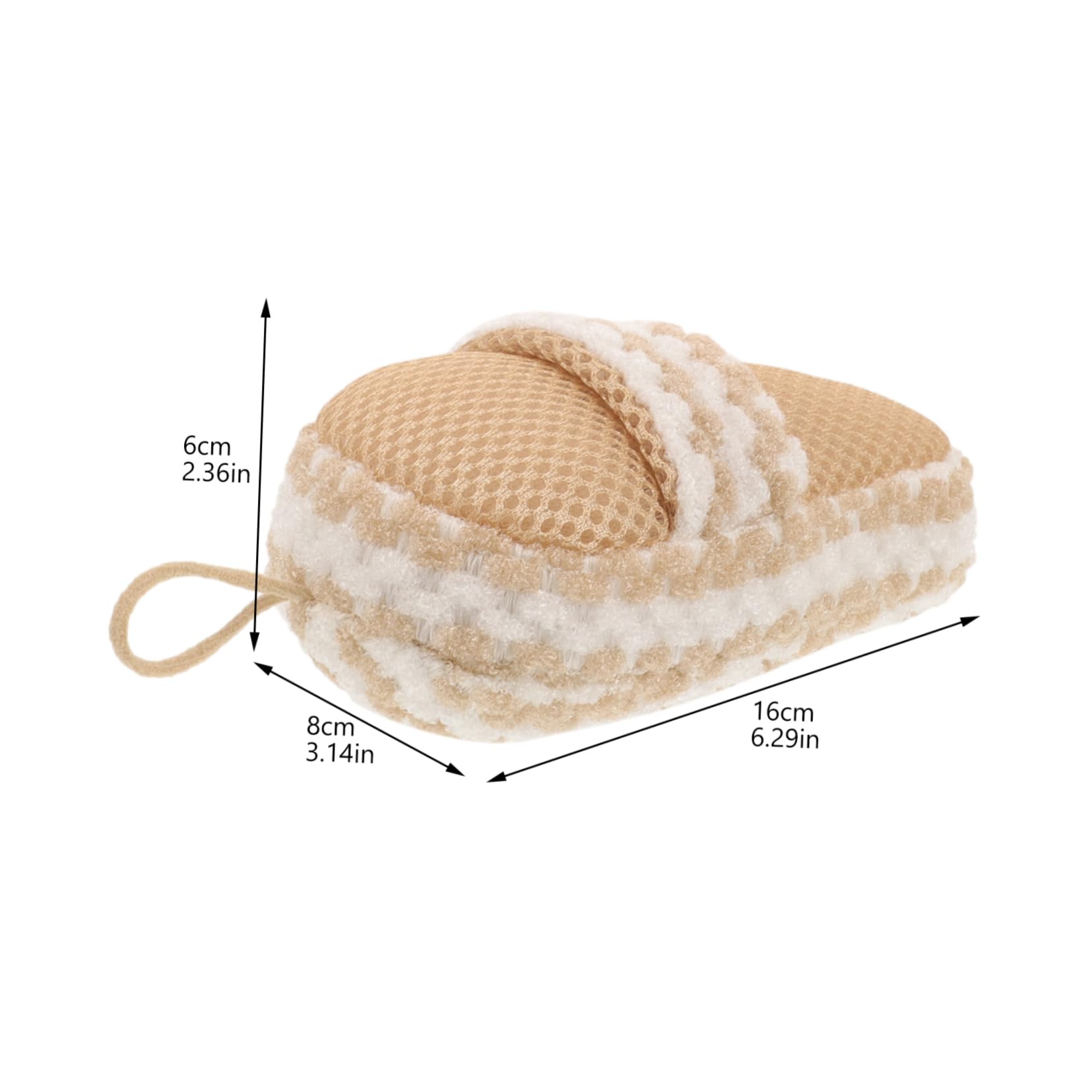 Healeved Shower Scrubber for Women Adults Slipper Shaped Body Wash Tool Lightweight Compact Exfoliating Bath Scrubber Bubble Creation for Thorough Cleaning