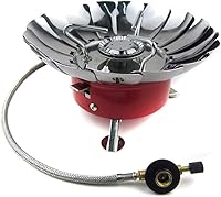 Vista 1 de WANGYONGXIANG Portable Camping Gas Stove Lightweight Windproof Backpacking Gas Stove Outdoor Camp Stove Burner with Piezo Ignition and Adjustable