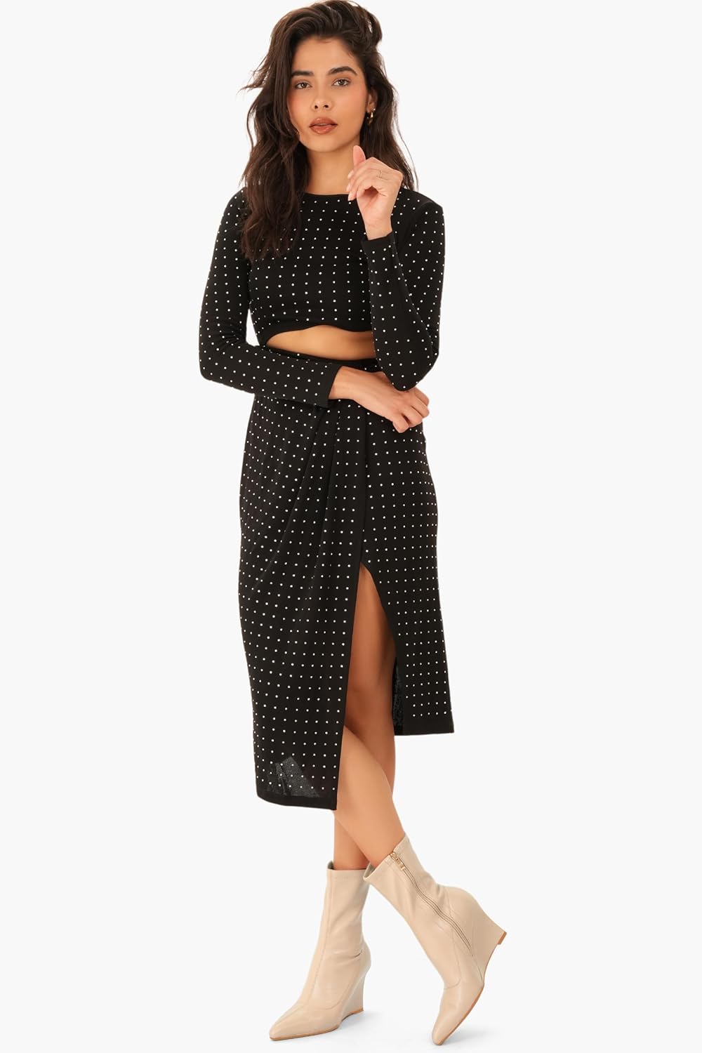 Oh Mispares Women’s Mid Calf Boots Wedge Heel Pointed Toe Side Zipper Ankle Short Boots Closed Toe Party Dress Booties 3 Inches - Image 5