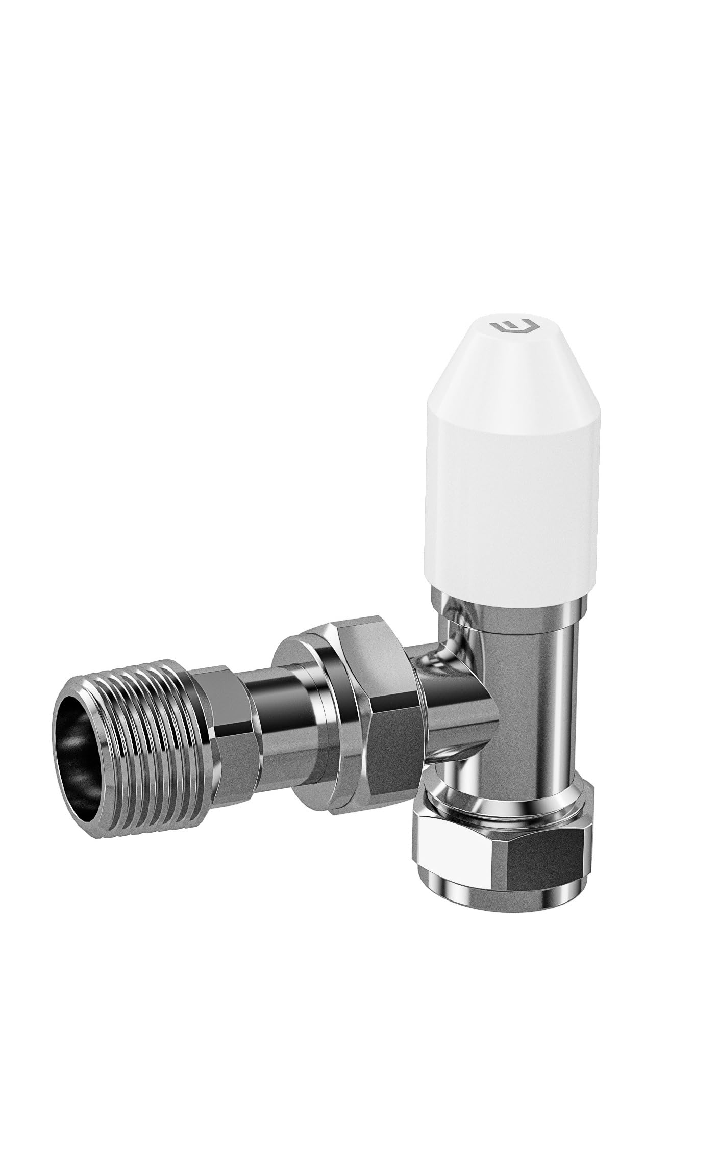 Myson Chrome Matchmate Radiator Valve 15Mm Lockshield Angled