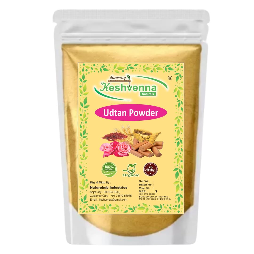 Keshvenna Naturals herbal ubtan Powder,Herbal Bath Ubtan Body Scrub Face Pack - Tan Removal - Ancient Ayurvedic Healing - Enriched with Numerous Herbs =100gm-image-3