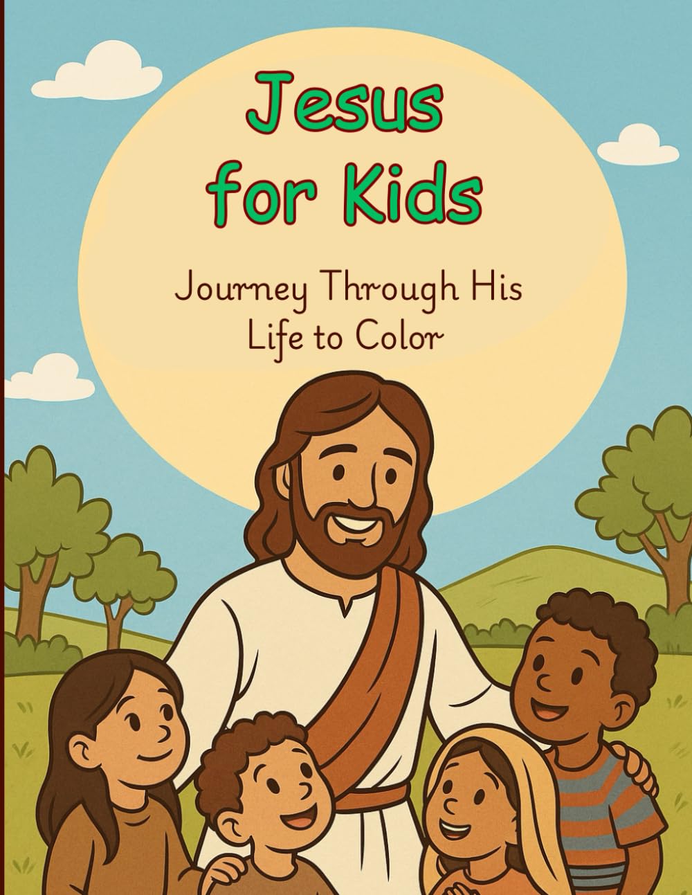 Jesus for Kids: Journey Through His Life to Color