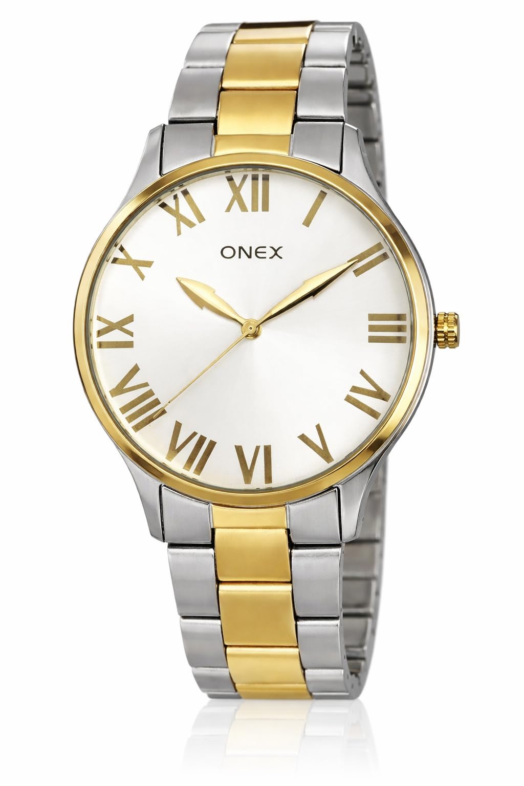 Onex Men's Analog Watch Stainless Steel Strap Silver - Image 1