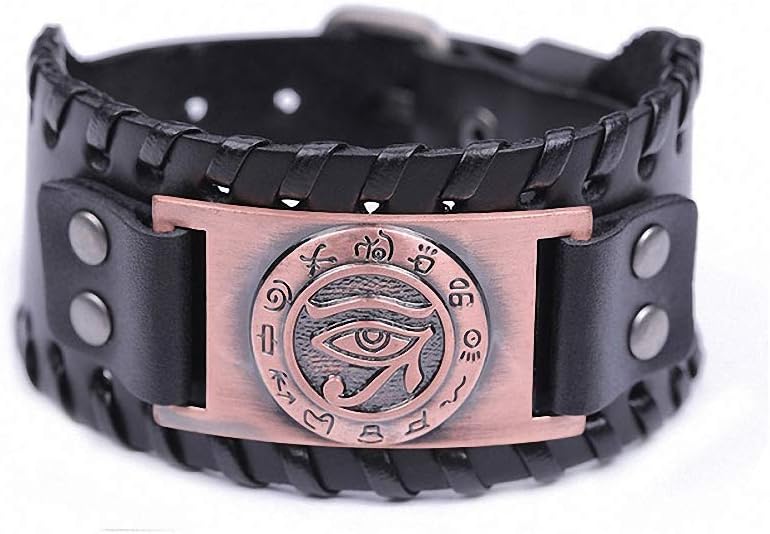 Giwotu Witchcraft Evil Eye Exorcise Evil Spirits and Good Luck Leather Bracelet
