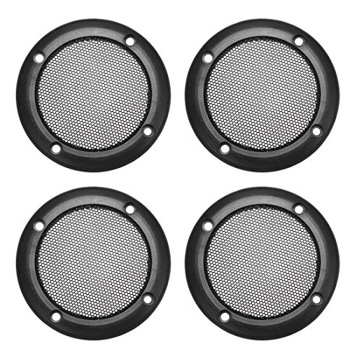Grille de protection pour haut-parleur 107mm maille noire cache caisson de basses