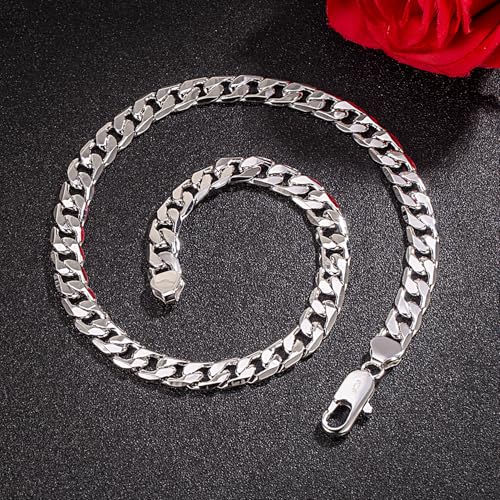 Collier Cubain en Argent Durable qui ne Noircit Pas - Chaîne Massive 925 Anti-Ternissement - 4