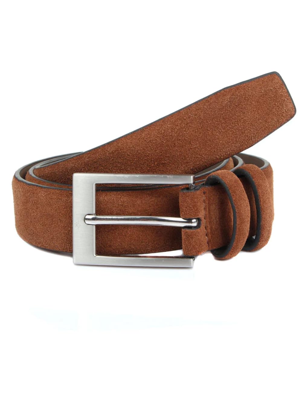 Dents Men's Brown Suede Belt Xl