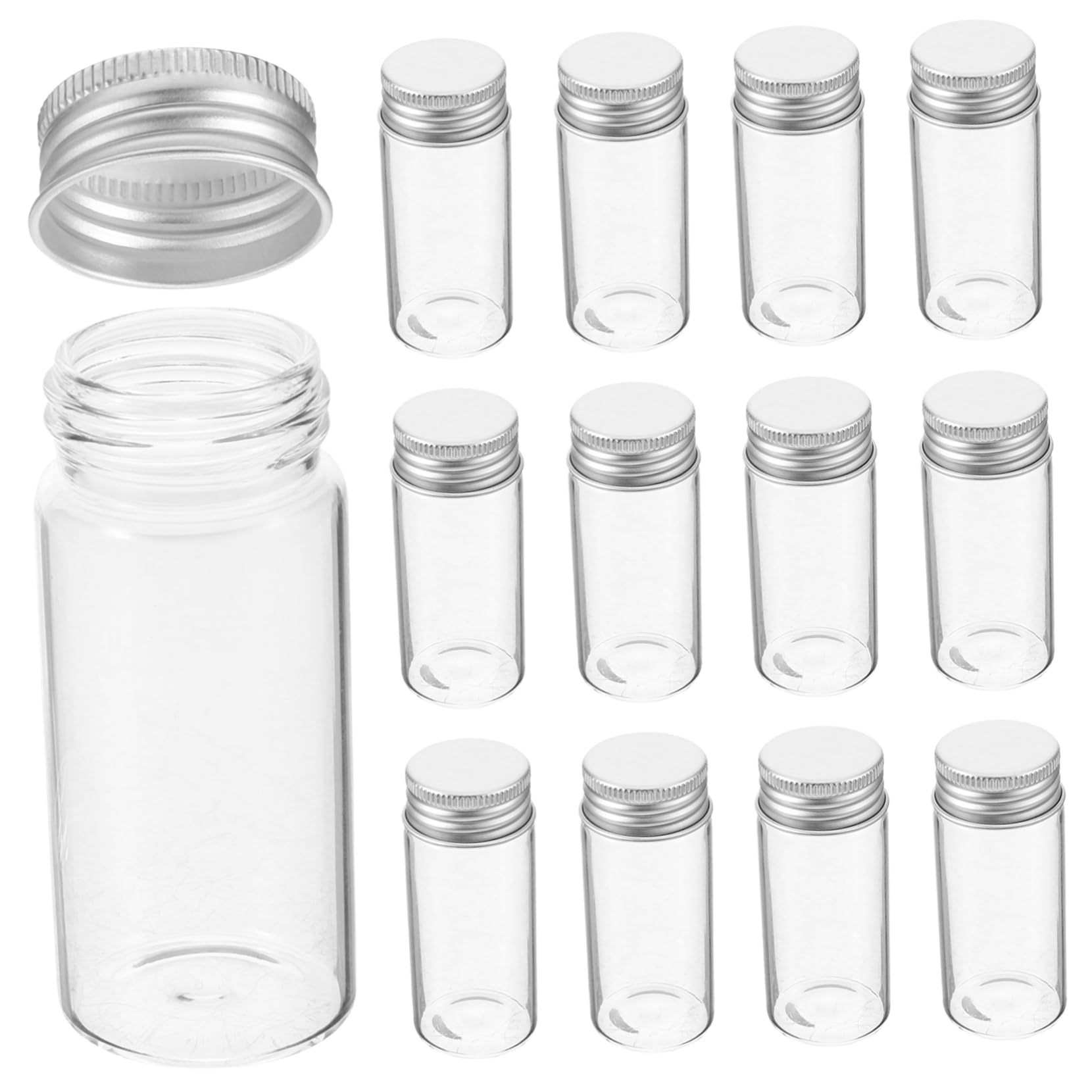 Cabilock 3 Series Botella Sellada por Tubo De Ensayo Tapa Hermético Laboratorio Prueba Pequeños Tubos De Ensayo Tubo Transparente Tubo Científico Vials Pequeños Vidrio Piezas*3