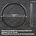 Elantrip Leather Steering Wheel Cover 14 1/2 Inch to 15 Inch Universal Fits Most Cars, Trucks, SVUs, Durable and Non-Slip, Automotive Interior Accessories, Black and Grey