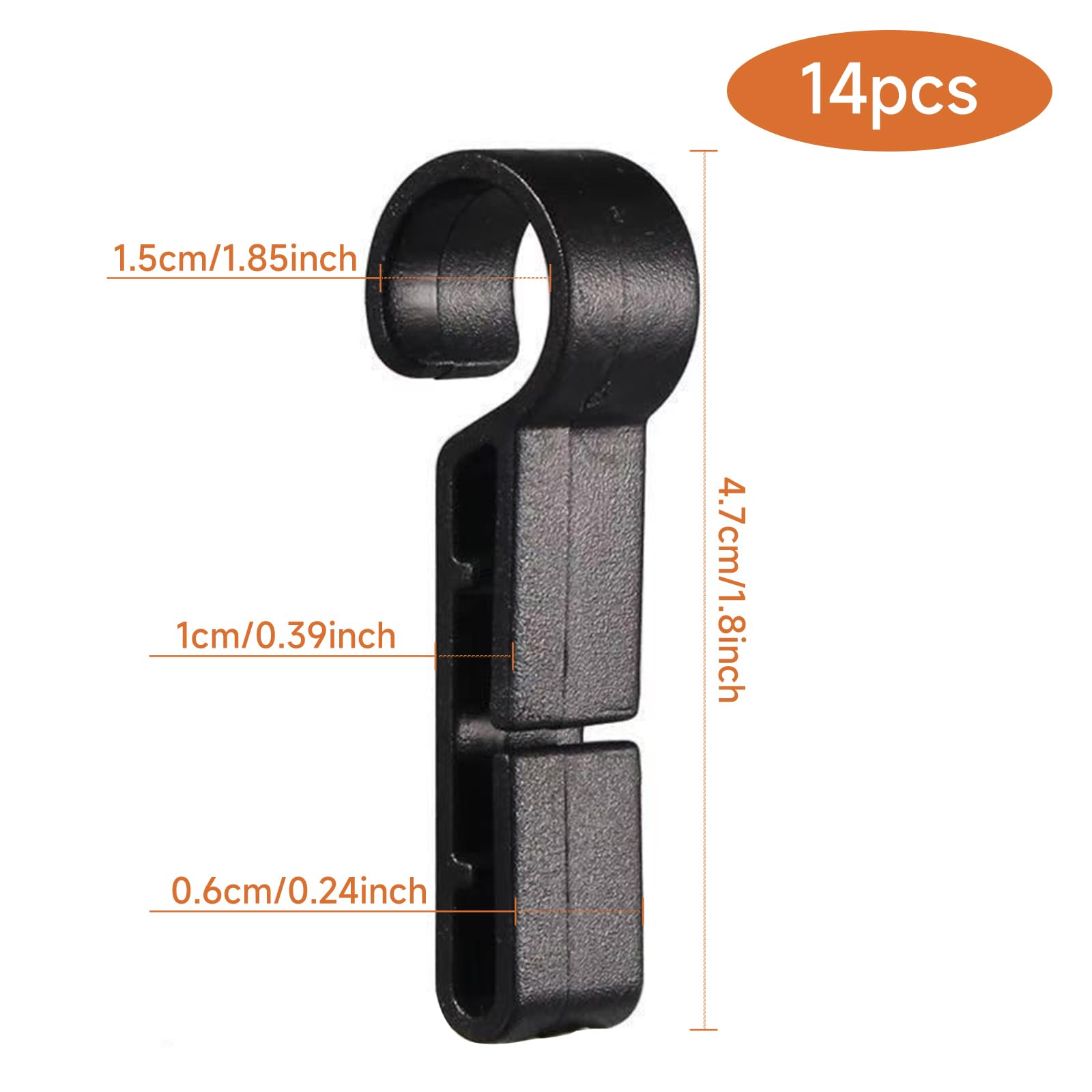 Clip per Elmetto per Lampada Frontale 14 Pezzi, Clip per Casco con Gancio in Plastica Adatto a Vari Fari e Caschi