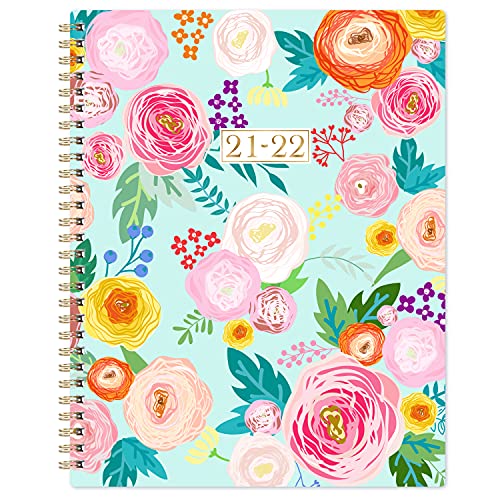 2021-2022 Planner - Weekly & Monthly Planner 2021-2022 with Twin-wire Binding, Jul 2022 - Jun 2021, 8 x 10 , Flexible Floral Hardcover with Thick Paper, Perfect for Home, School and Office Organizing