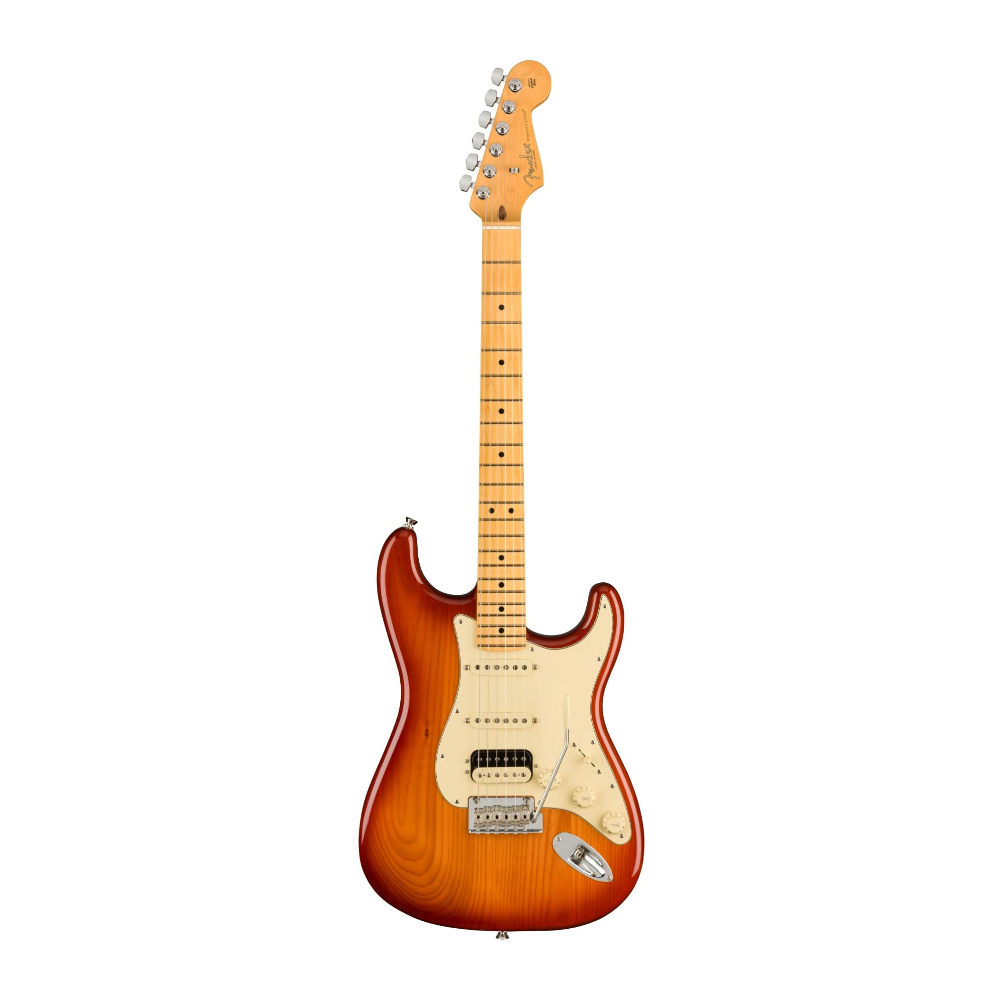 Fender Electric Guitar AM Pro II Strat HSS Maple Sienna Sunburst 