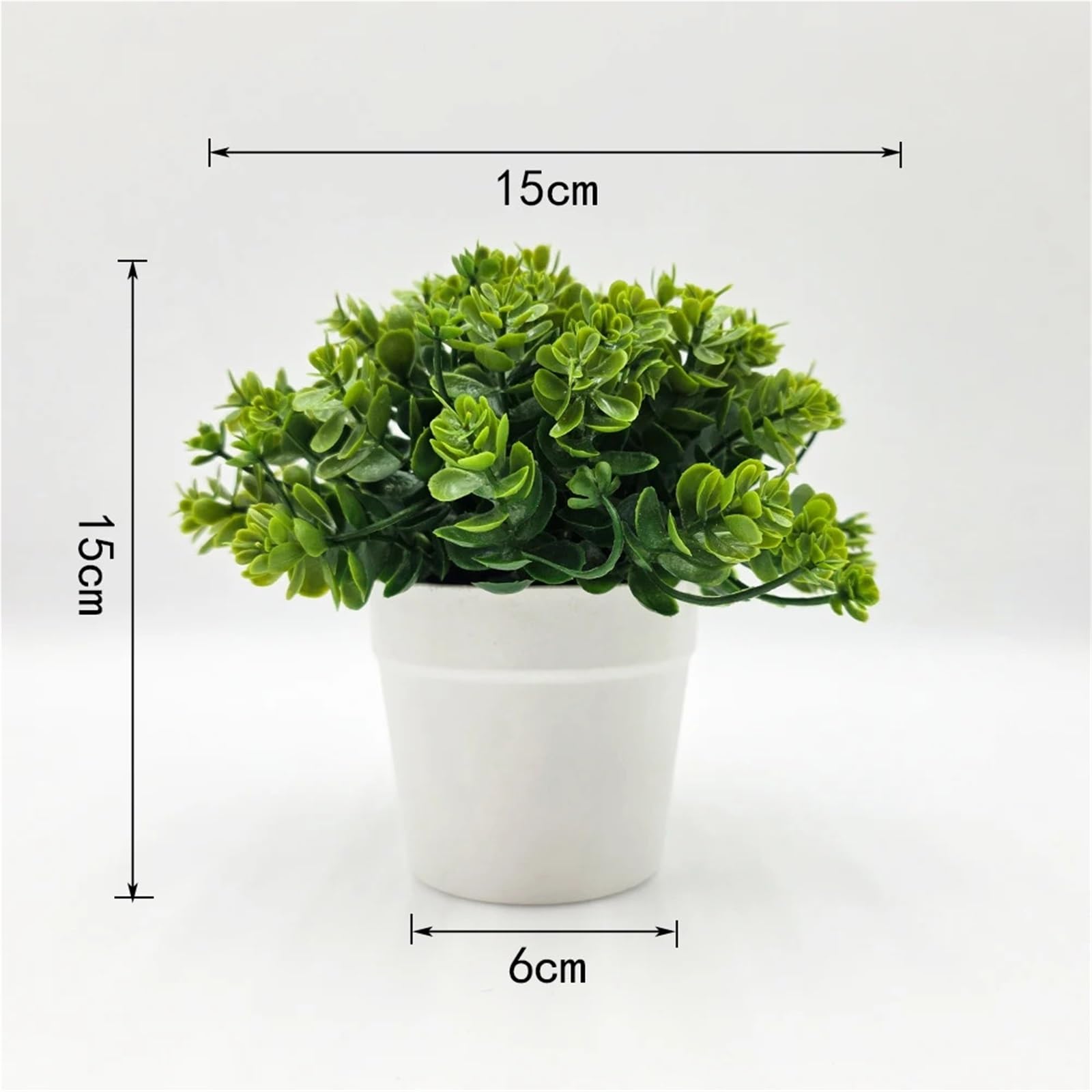 Planta Artificial Pequeña Eucalipto Artificial En Maceta 15cm