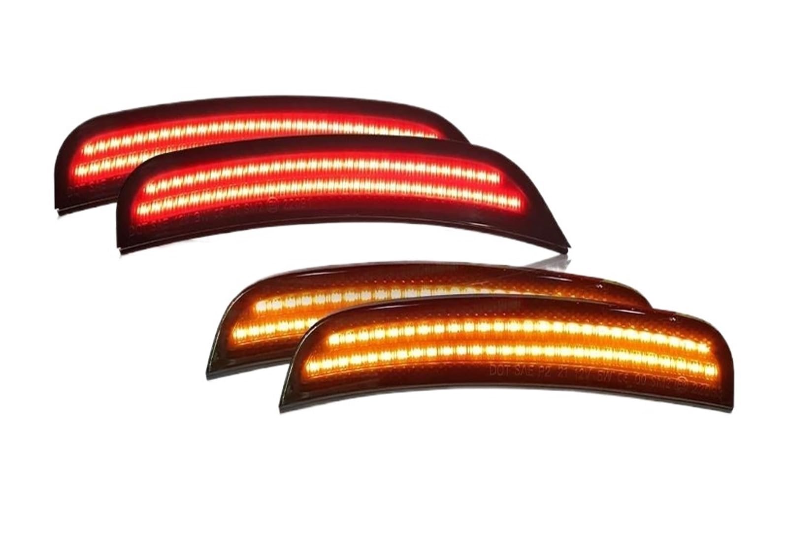 Feux latéraux Pare-chocs Avant Et Arrière Voiture Double Marqueur Latéral LED Brut Clignotant Rouge Ambre Pour Chrysler 300 2015 2016 2017 2018 2019 2020 2021 Clignotant Latéral