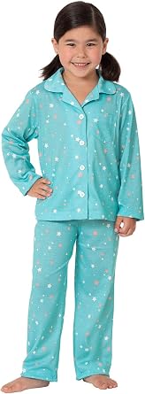PajamaGram Pajamas for Kids - Kids Long Sleeve Button Down Pajamas with Pants