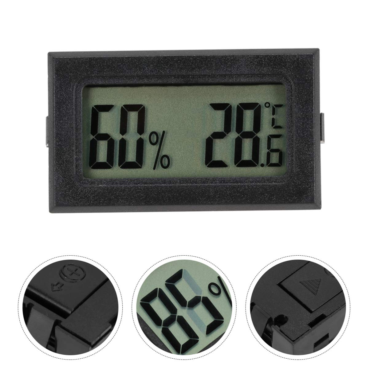 BESPORTBLE 3 Set Igrometri per Terrari Igroscopio Digitale Sonda Mini Digitale LCD Esterno Igroscopio Digitale Monitor 5 Pz * 3