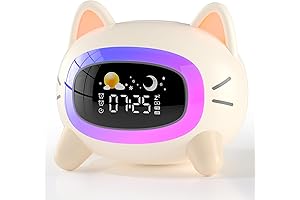 Cat Alarm Clock for Kids: Wake Up & Learn Clock for Toddlers