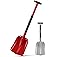 REDCAMP Aluminum Lightweight Snow Shovel for Car Emergency, 21"-32" Durable Compact Collapsible Snowboard Shovel,Red