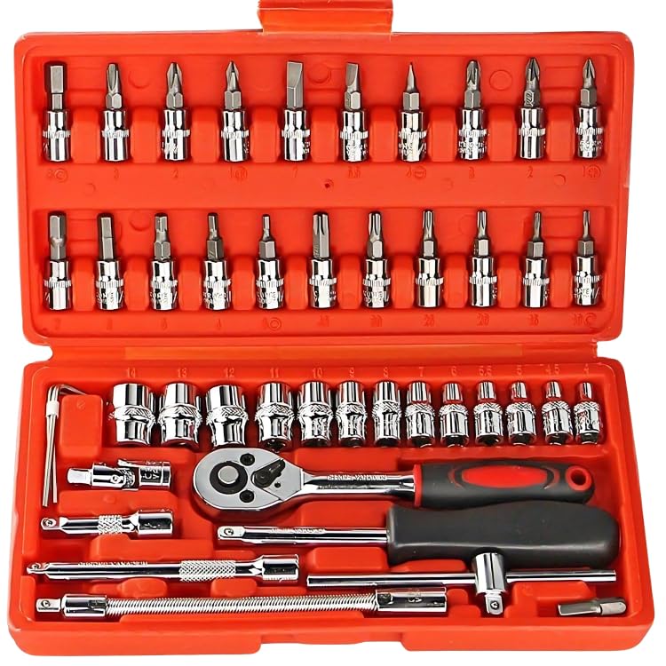 See full amazon price history chart for ziodic 46 In 1 Pcs Tool Kit For Home Use Spanner Set Socket Set Wrench Set Bike Tool Kit Set Goti Pana Set, Torx ziodic 46 In 1 Pcs Tool Kit For Home Use Spanner Set Socket Set Wrench Set Bike Tool Kit Set Goti Pana Set, Torx (B0CQVY89L9) Amazon Price History, Amazon Price Tracker