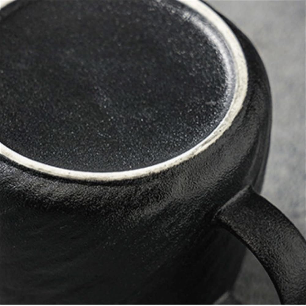 Kubek do kawy Matowy kubek o fakturze kamienia, ceramiczny do kawy w dwóch kolorach, zestaw 1, dużej pojemności 16,91 uncji, męskich kubków wody Kubki(Biały)