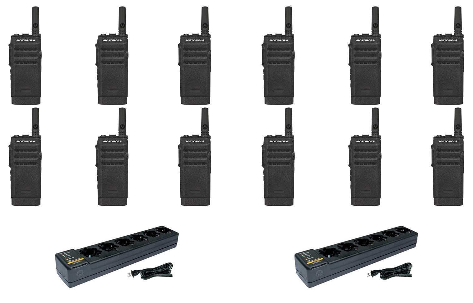 SL300-V-SC-2 VHF 136-174MHz 2 Channel 3 Watt Digital DMR Non-Display Radio with PMLN7101 Multi Unit Charger 12 Pack