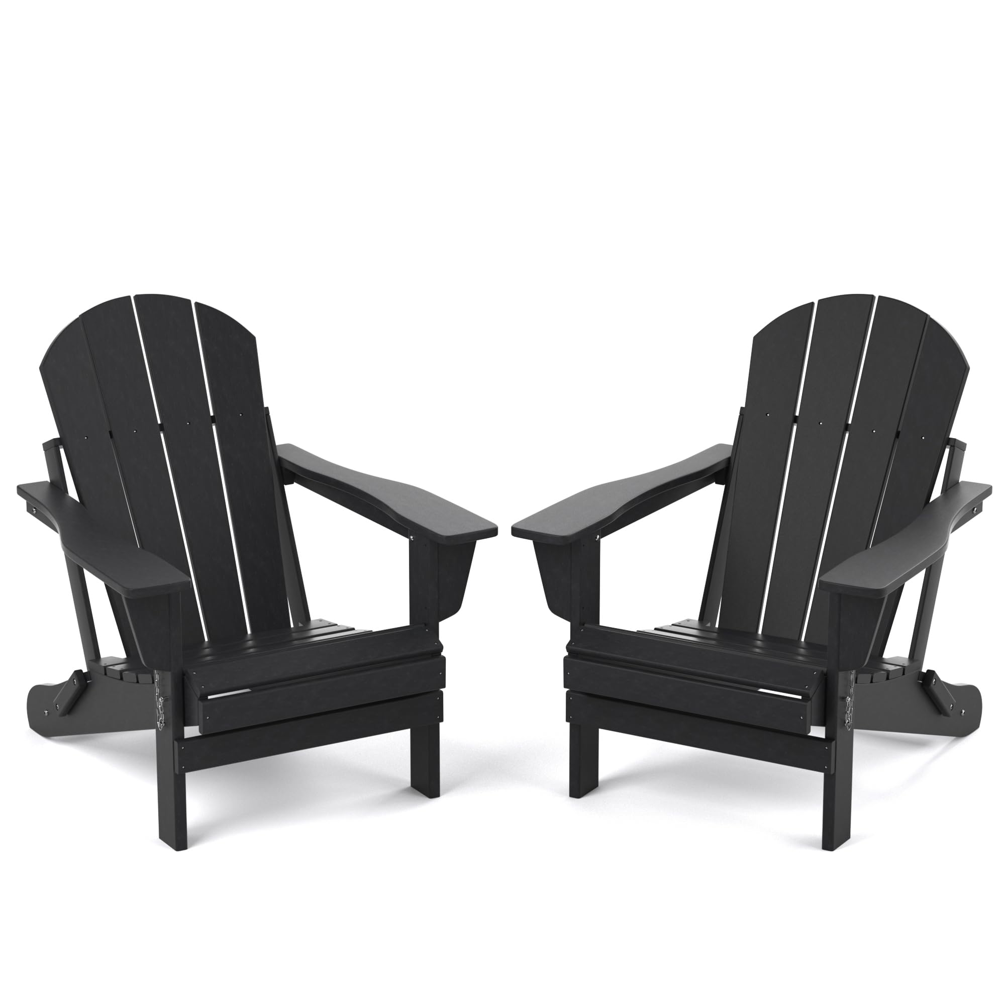 TORVA Juego de 2 sillas Plegables Adirondack, sillas para fogatas, sillas de Patio al Aire Libre, Resina de Polietileno de Alta Densidad Resistente a Todo Tipo de Clima para Barbacoa, Playa, terraza