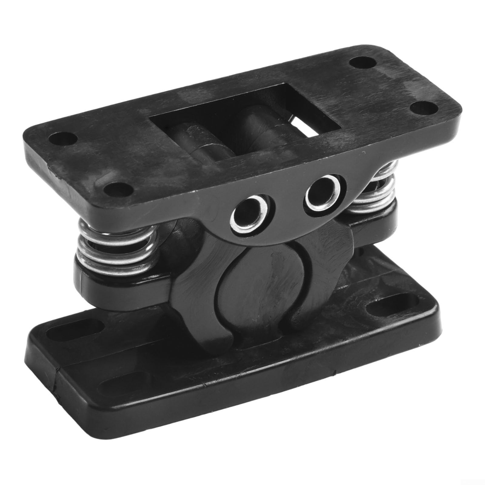 Heavy Duty Door Lock Stop Clamp, Spring Loaded Door Easy Lock Stop Catch Release Clamp Double Roller Catch, Stainless Steel(Black)