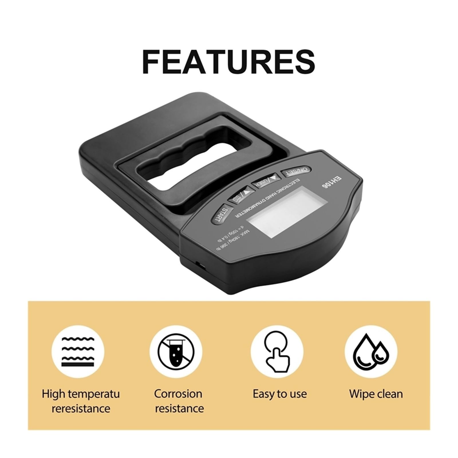 Dinamómetro, Dinamómetro de mano digital 396 lb/180 kg, medidor fuerza agarre, pantalla LCD USB para uso deportivo en el hogar y la escuela(2Pcs Blue Meter)