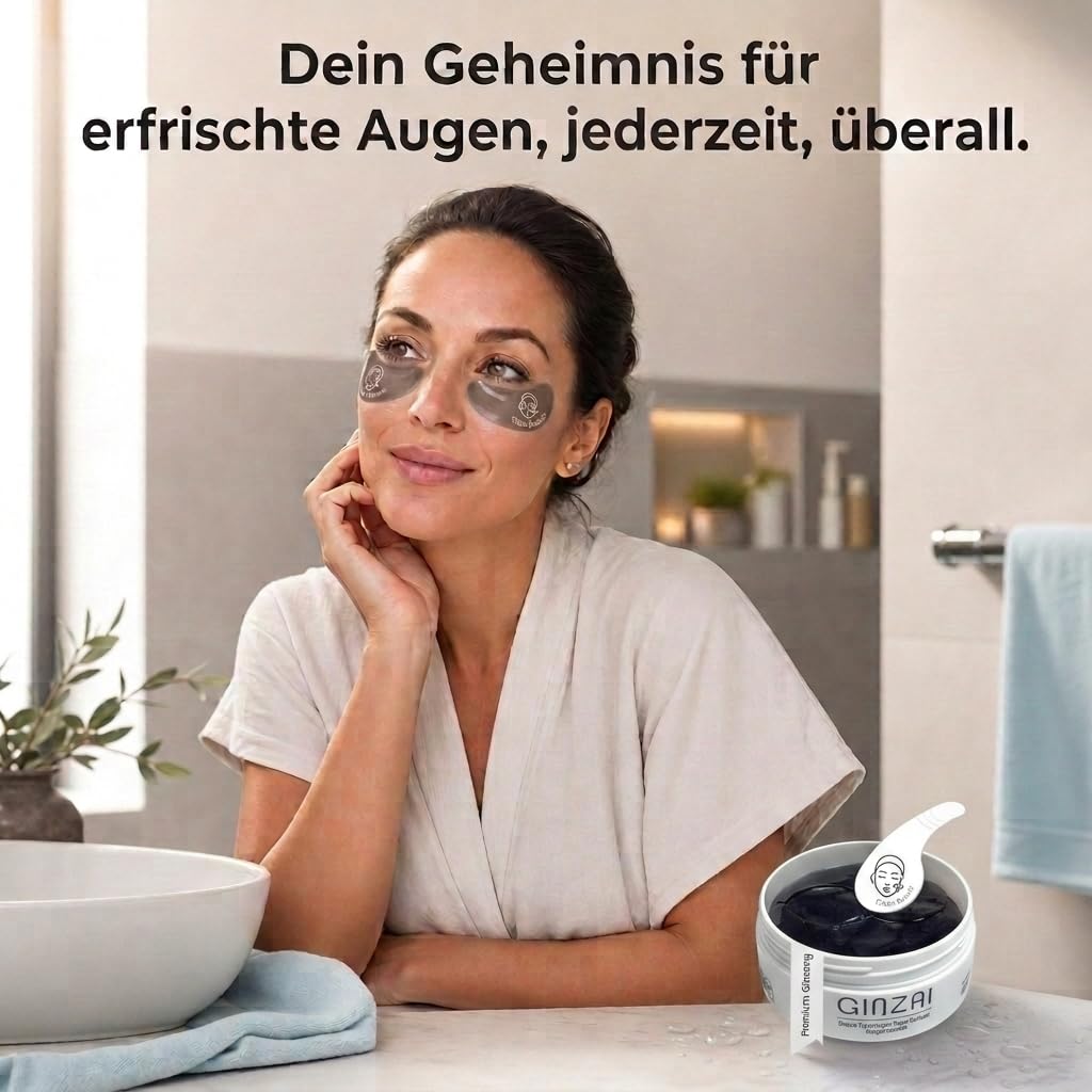 Premium Augenpads - 60 Stück - Koreanische Hautpflege gegen Augenringe, Tränensäcke, Falten und Schwellungen, Vegan