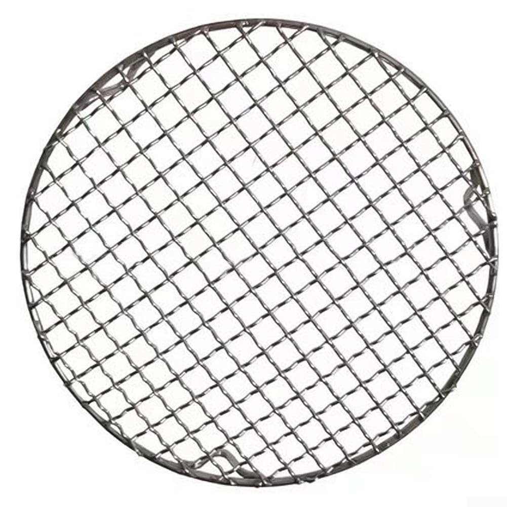 Parrilla redonda 25 cm en acero inoxidable para barbacoa fácil de limpiar