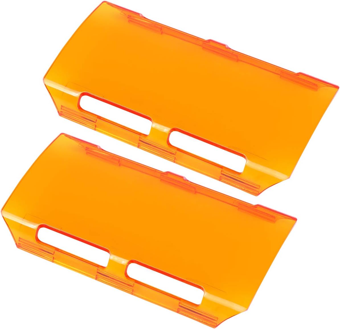 Amber LED Light Covers, SWATOW 4x4 2pcs 6 inch LED Pod Covers LED Light Bar Covers Protective Lens Cover
