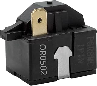 PTC Refrigerator Starter Compressor Relay P6R8MC OR0502 Replacement for LG Magic Chef Refrigerator Dehumidier (1 Pin)