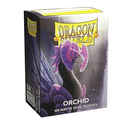 Dragon Shield | Matte Dual Standard Size Card Sleeves | 100 CT - Smooth & Tough Premium TCG Sleeves - Compatible with Pokemon, Flesh & Blood, One Piece & Magic The Gathering | Orchid - Orchid