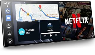 Volam 10.25'' Carplay Screen for car with Netflix YouTube and Backup Camera for iPhone Android Auto Upgraded Wireless AI Video Entertainment BOX Built-in Apps Voice Control GPS for iOS 10+ Android 11+ - Amazon product rated Grade B